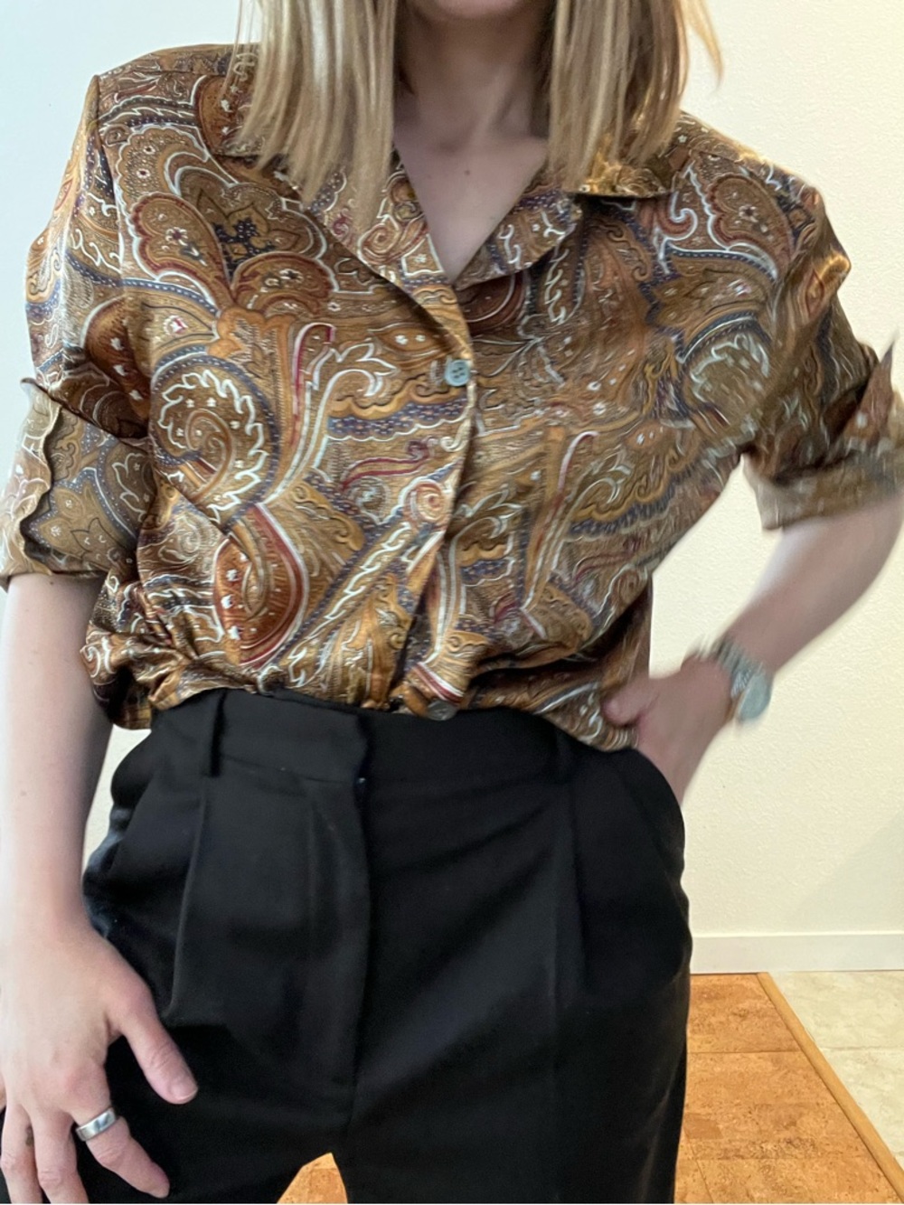 JH Collectibles Vintage Button Down Brown